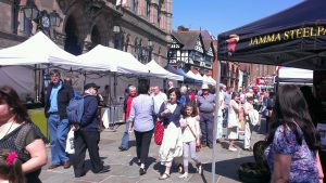 The sun shining at the Taste Cheshire Farmers Market