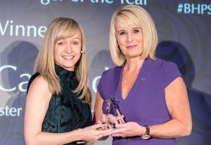 Image of Debbie Cappadonna receiveing her award