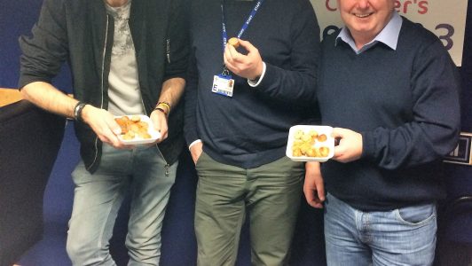 Gavin, Steve and Jeff with sausages